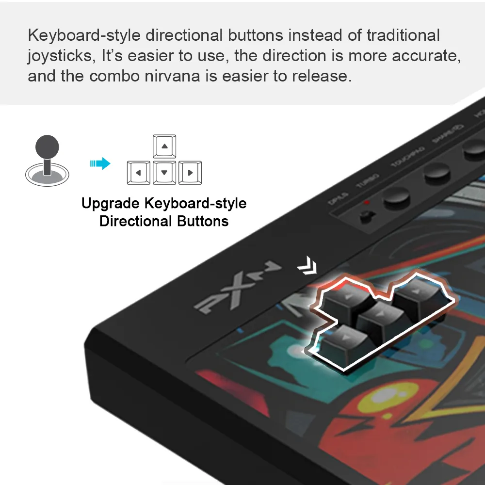 Amazon.co.jp: PXN 008 アーケードスティック ファイト