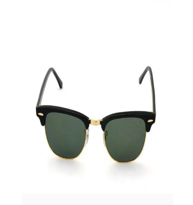 High Quality Mens Womens Semi Rimless Sunglasses Sun Glasses Glass Lenses 51MM1814994