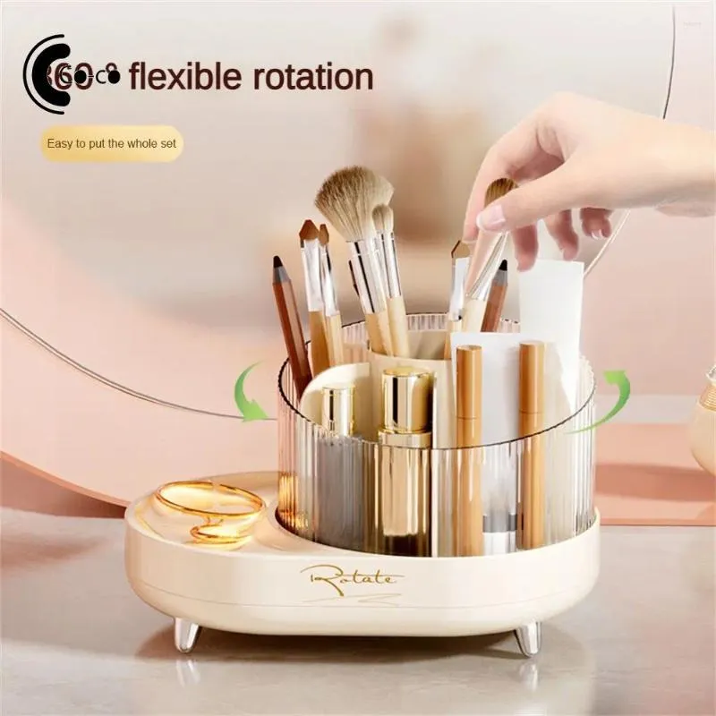 Storage Boxes Rotating Cosmetic Case Desktop Creative Home Supplies Basket Stationery Essential Practical Jewelry Box