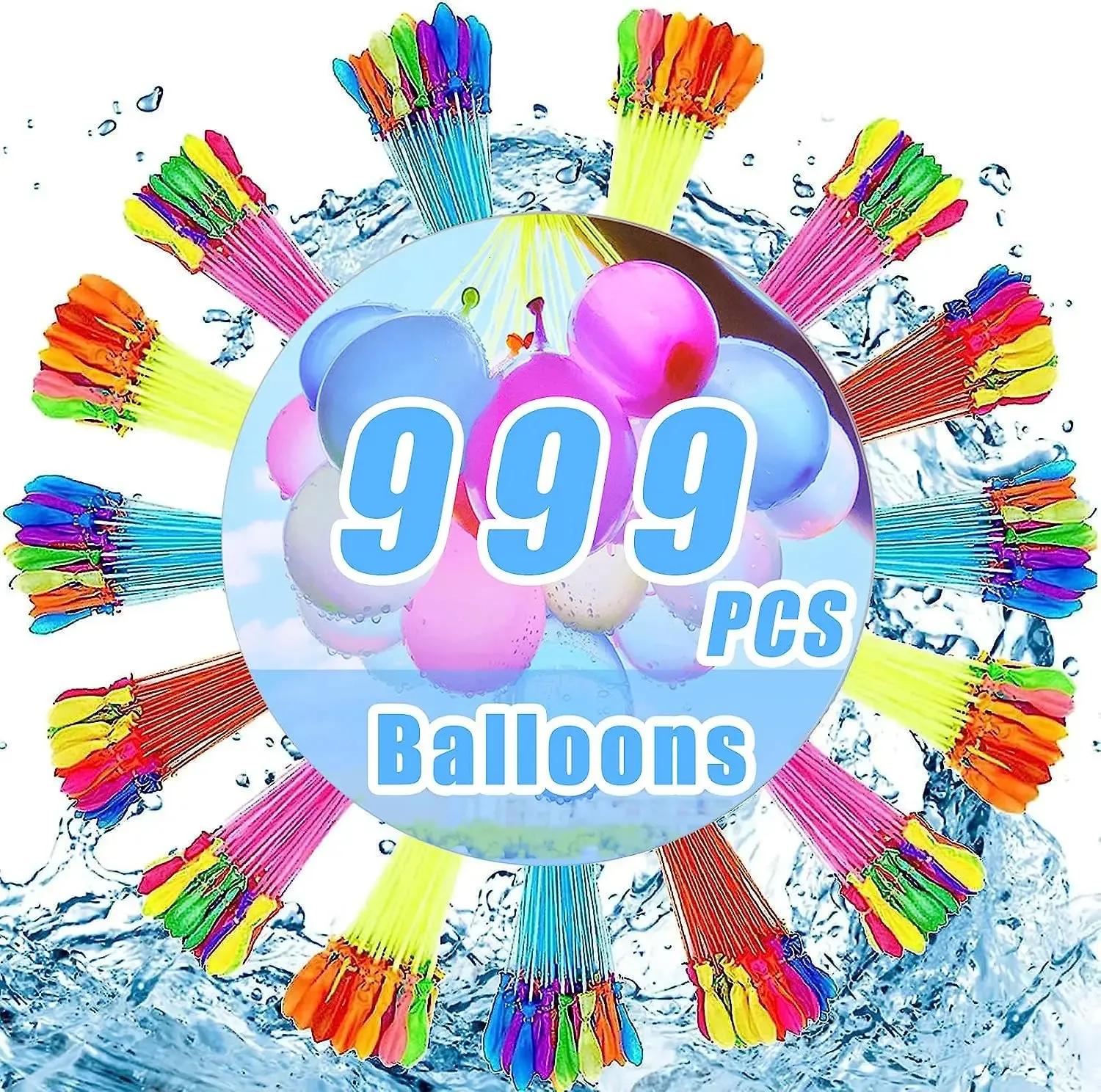 999pcs Water Balloons Quickly Filling Magic Bunch Balloons Bombs Instant Beach Toys Summer Outdoor Fighter Toys For Children 240408