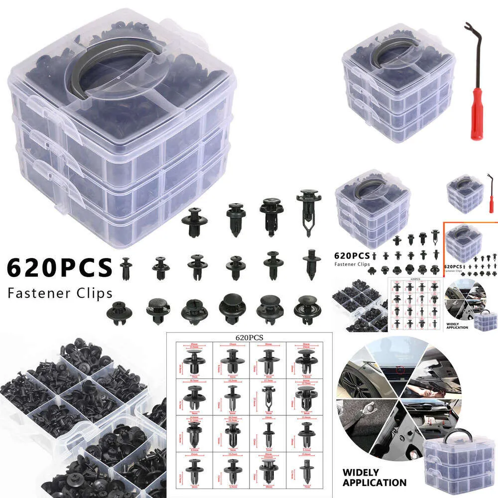 2024 2024 620 PCS Авто -крепежный зажимной зажимной вариант, набор для подъема дверной панели, зажигание панели для LADA BMW Honda Audz Benz Buick VW Skoda Mazda Ford Toyota