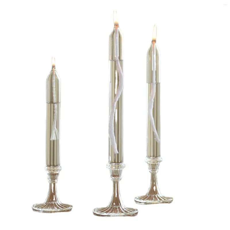 Titulares de velas Stand Glass Stand Candlestick para suprimentos de festa de peças de festa de casamento rústico