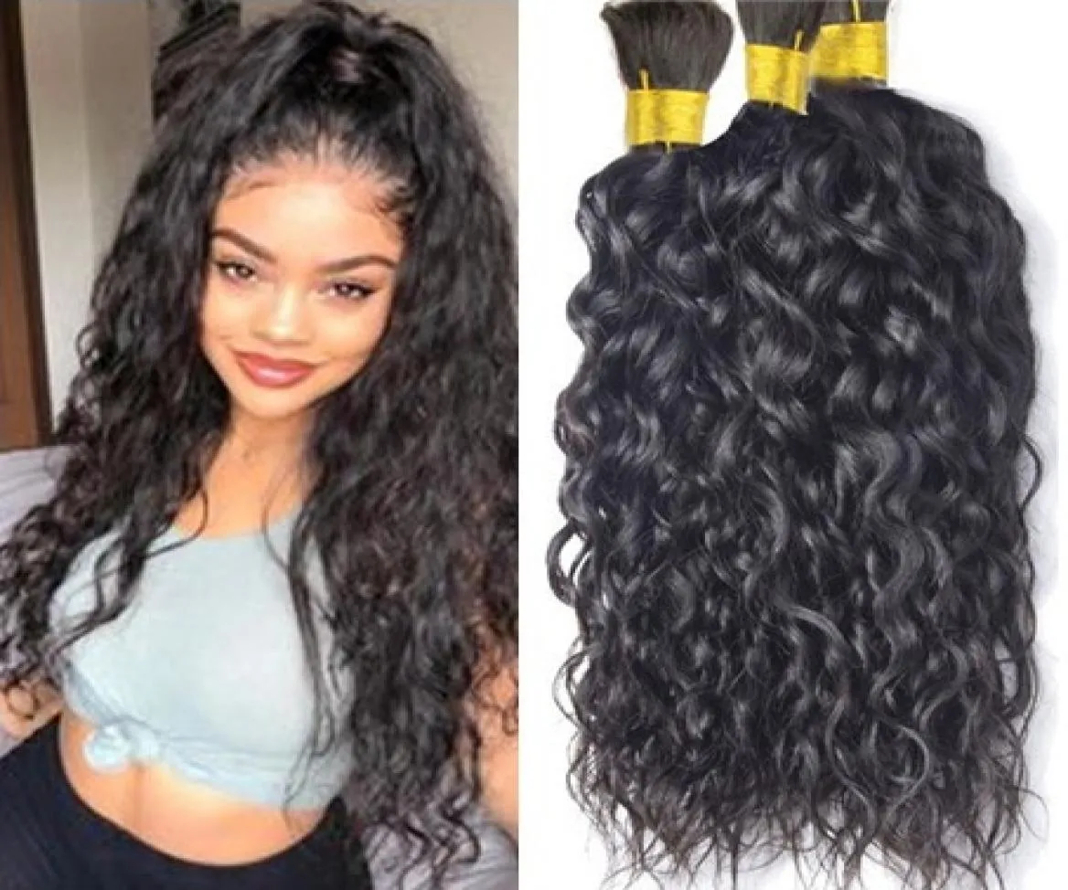 Brésilien Water Wave Hoil Hair Bulk pour tresser les cheveux non traités