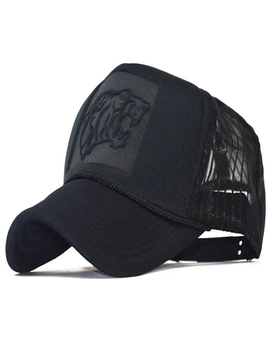 Moda Pop 3D drukarnia czapka tygrysa baseballowa Summer Mesh Trucker Hats Sporty na zewnątrz bieganie rowerowe Hat Casual Snapback Hat15161429334442