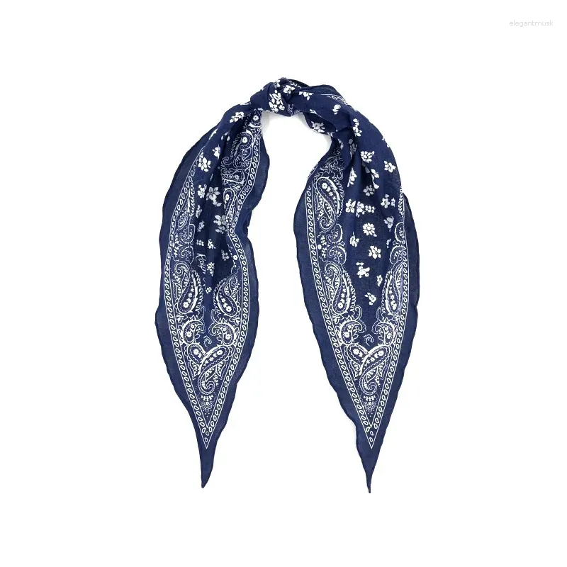 Scarves Arrivals American Classic Cotton Paisley Cashew Pattern Diamond Long Scarf For Women Men Vintage Bandanas Hair Neck