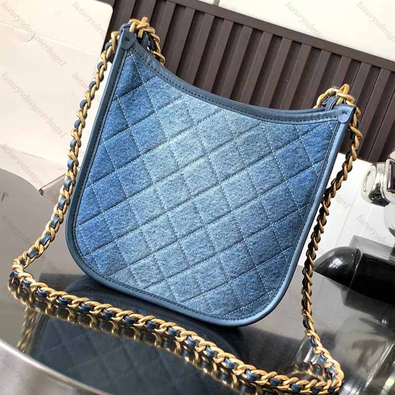 DHgate.com:Designer Denim Leather Hobo Chain Bag | Classic