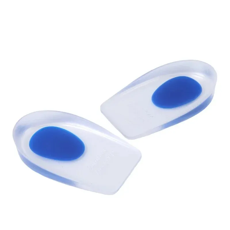 Soft Silicone Gel Insoles for heel spurs pain Foot cushion Foot Massager Care Half Heel Insole Pad Height Increase