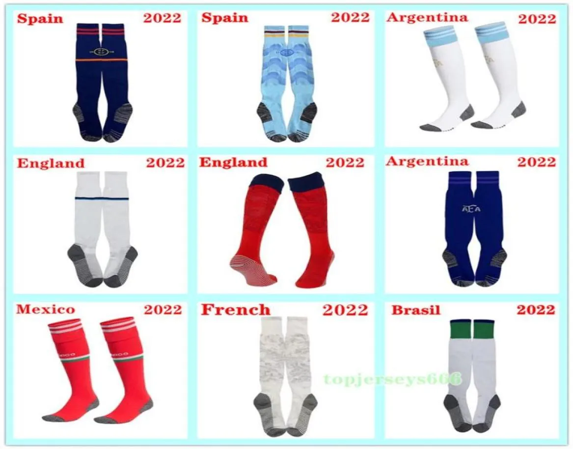 2022 Argentina England Brasilien Spanien Soccer Socks Mexico Brasil Football Socks 2023 Adult Kids Sports Socks255D8413050
