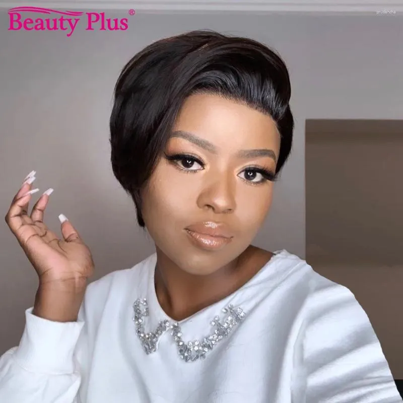 Pixie Cut Bob Wig 13x4 Lace Frontal For Black Women Wigs Natural Colored Human Hair Short Daily Use