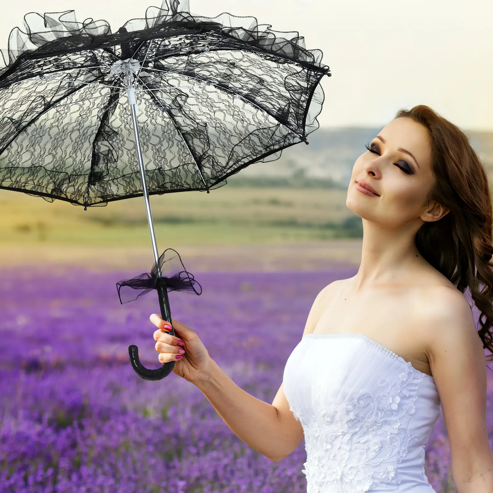 Vintage Lace Parasol Gothic Lolita Umbrella UV Sun New Zealand | Ubuy