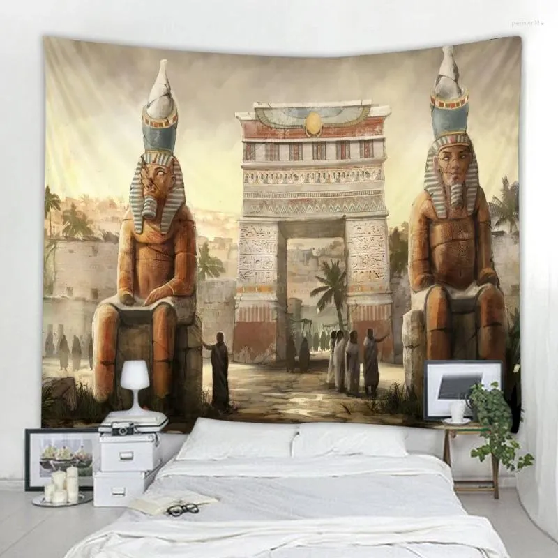 Tapestries Egyptian Gods Mythology Decorative Tapestry Curtains Background Wall Cloth Decoration Bedroom Living Room