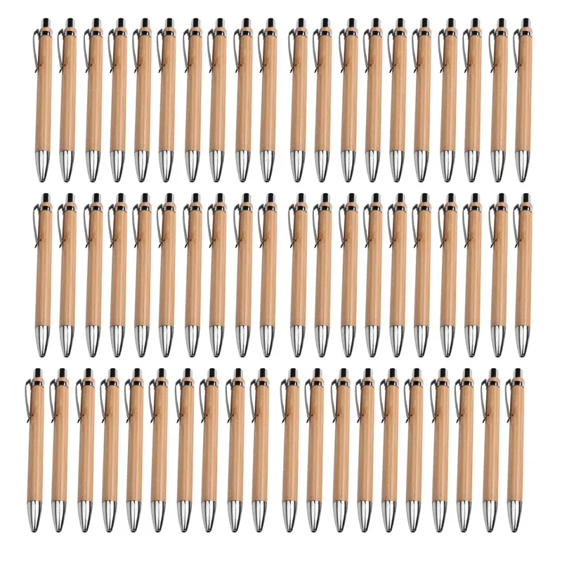 ペンボールペンセットMisc.Quantities Bamboo Wood Writing Instrument（60セット）
