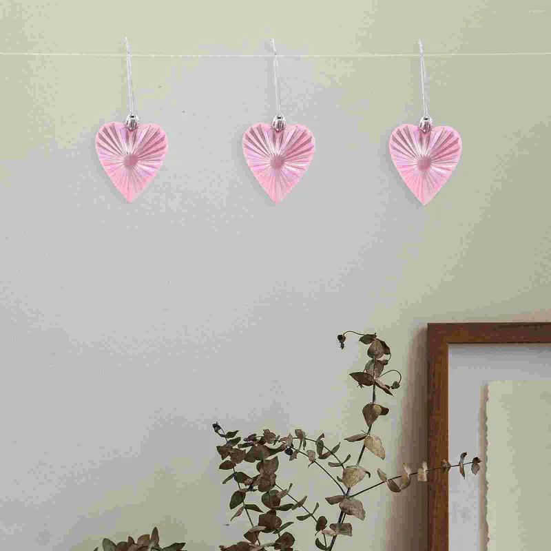 Figurine decorative 6pcs San Valentino Decorazioni sospese ornamenti a forma di cuore Decorazione albero per il matrimonio