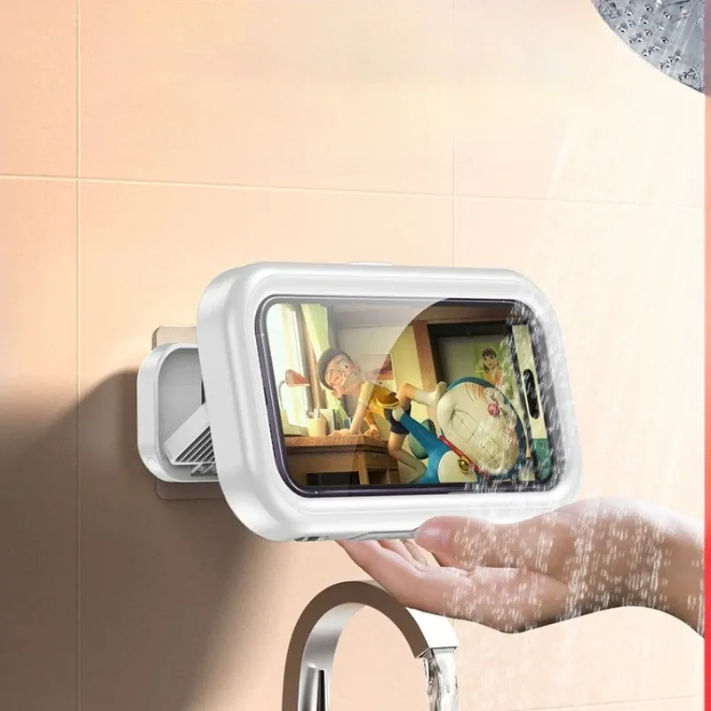 Sets Retractable Rotating Bathroom Bathroom Waterproof Drama Tracking Mobile Phone Bracket Attached To The Wall Without Punching