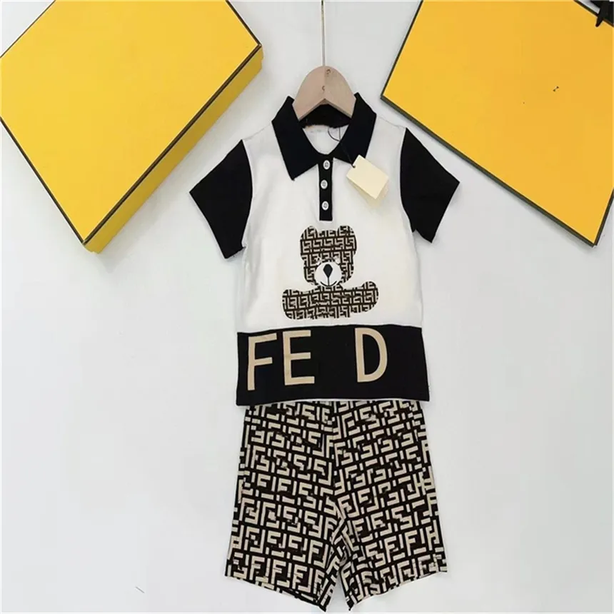 Fasion Designer Polo Shirt Kinderset Sommer Baumwolle Luxusmarken Herren- und Mädchen Sportbekleidung Hochwertiges Baby Kurzarm Sportbekleidung Größe 90 cm 150 cm A9