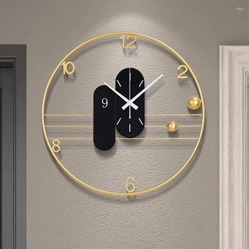 Wall Clocks Living Room Clock Home Art Deco Gold Unique Round Pieces Modern Black Fashion Office Minimalist Reloj Decor