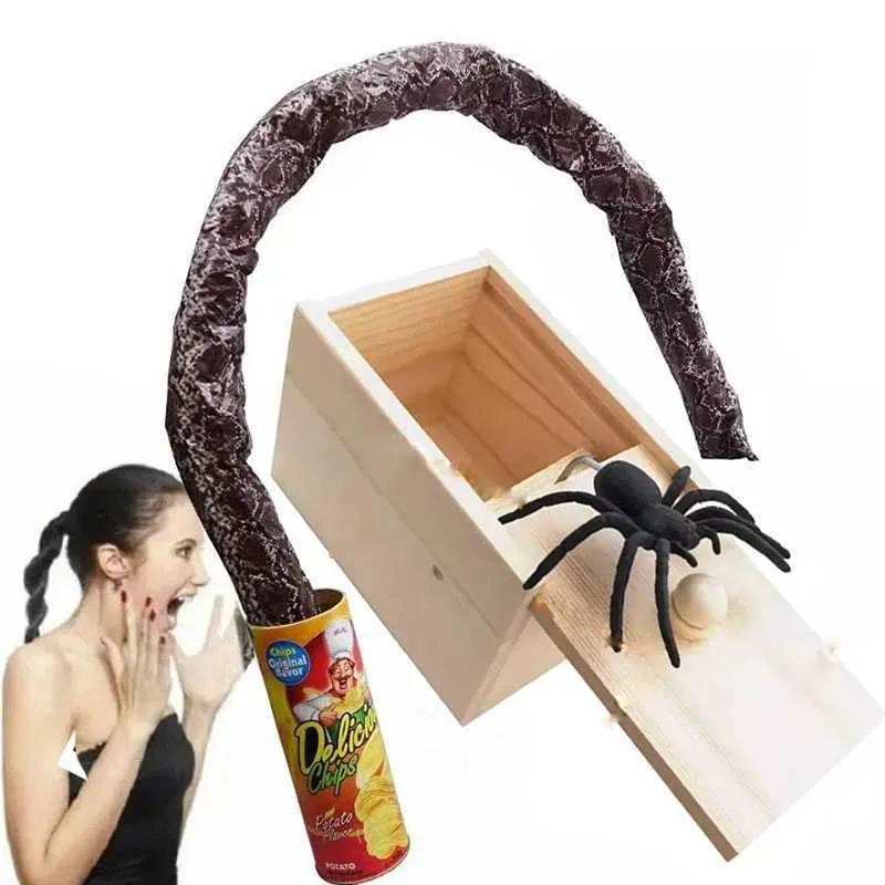 Spider Prank Box – Caja De Broma Con Araña Realista De Goma Y Patas Temblorosas, Juguete Divertido Para Niños, Adultos Y Fiestas De Halloween