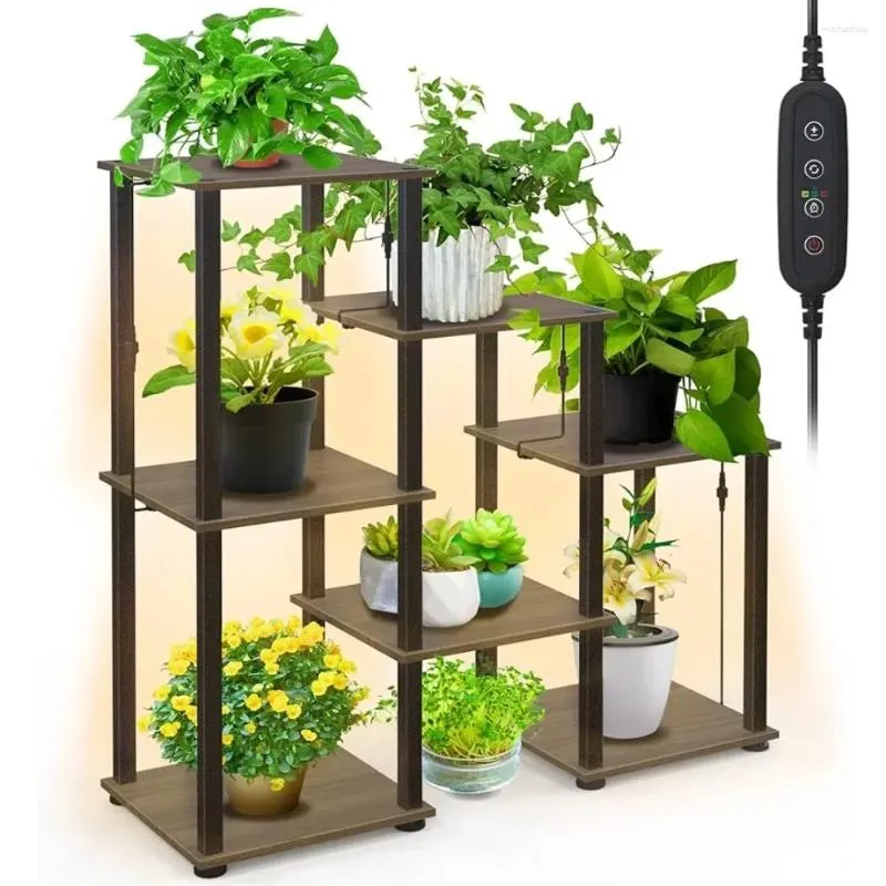 Luci di coltivazione Lism Bstrip Stand per pianta interno con luce 3 livelli 7 scaffali in vaso Dimmabile 2ft 40W
