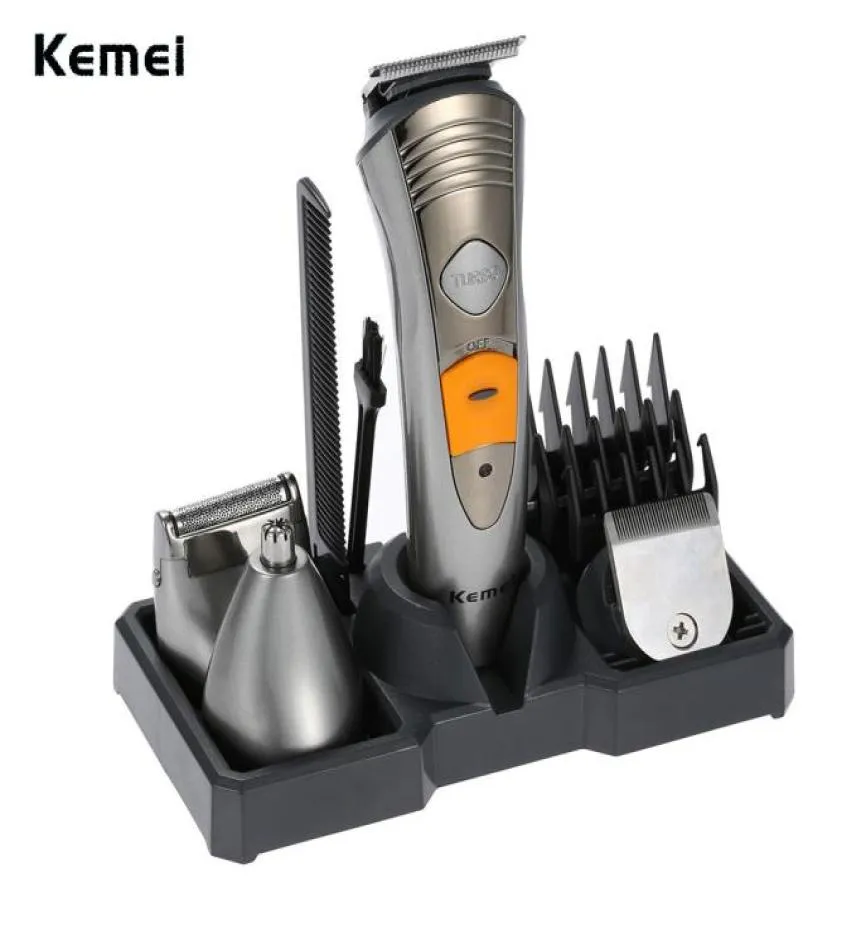 Kemei 7 in 1 rasatura elettrica auricolari a base di rasoio per rasatura della macchina ricaricabile per capelli afeitadora km-580a8330681