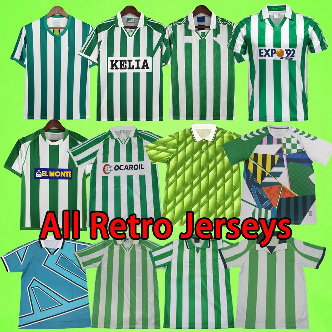 Betis Soccer Jerseys Retro Real 76 77 88 89 90 91 92 93 94 95 96 97 99 00 01 02 03 04 05 Vintage Football Shirt Edition alfonso Joaquin Ruben Castro Moliseta