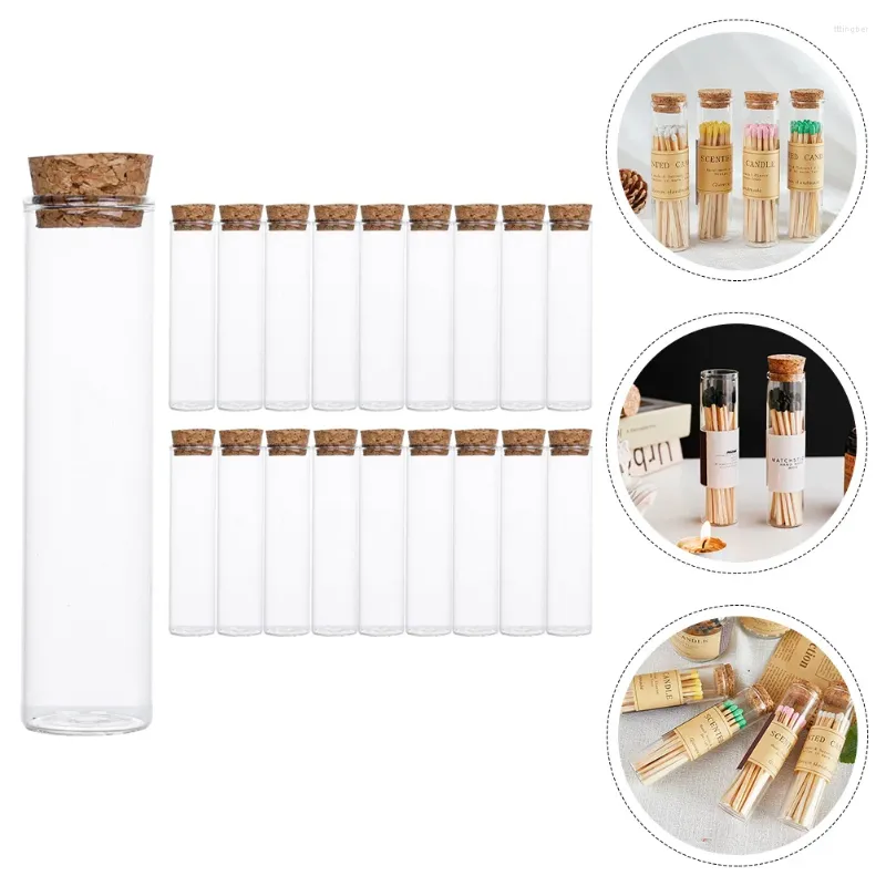 Vasos 20 PCs Bolsa de garrafa Pequeno recipiente Drifting Gartles Packing Garrafs Display Wood Matches embrulhando mini doces