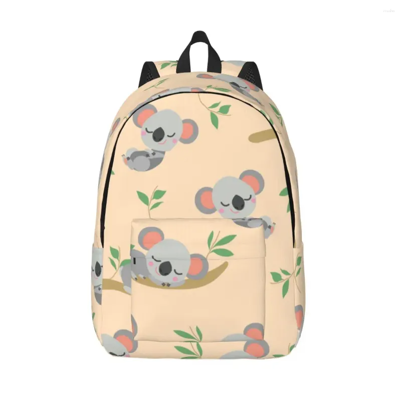 Backpack Sleeping Koala Bear On Eucalyptus Tree Branch Male School Student Female Large Capacity Laptop