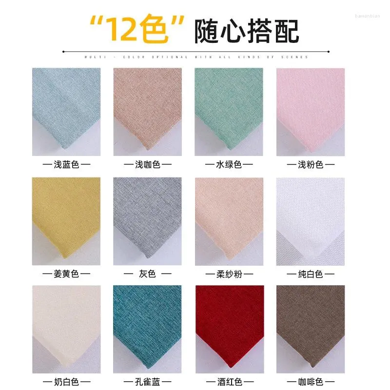 Table Cloth Pure Color Cotton And Linen Round Cloth_AN1001