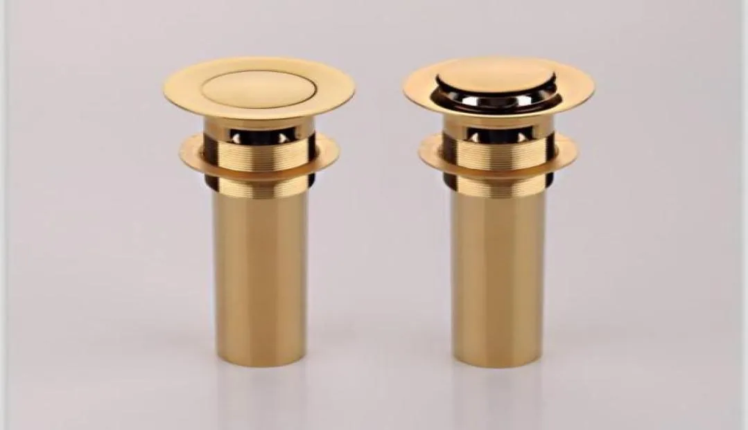 ship gold PVD bathroom Pop up drain with overflow012341253342