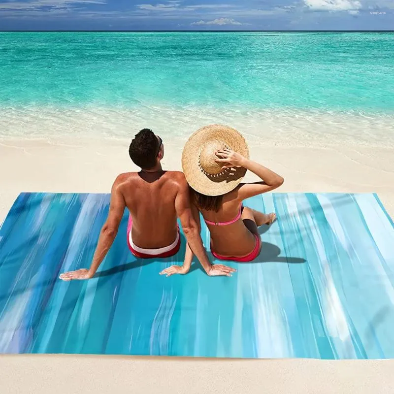 Dywany Wodoodporny mata plażowa lekka koc piknikowy do podróży sportowy dywan stały paznokcie