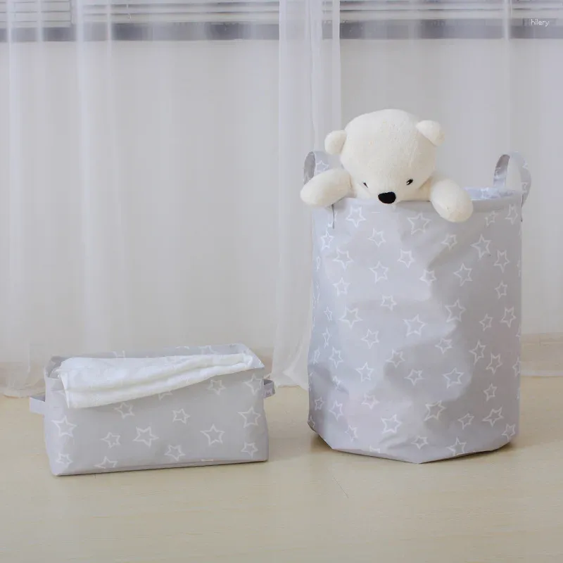 Laundry Bags Waterproof Dirty Basket Foldable Storage With Star Pattern For Ditry Underwear Socks Bras Sundries Organizer