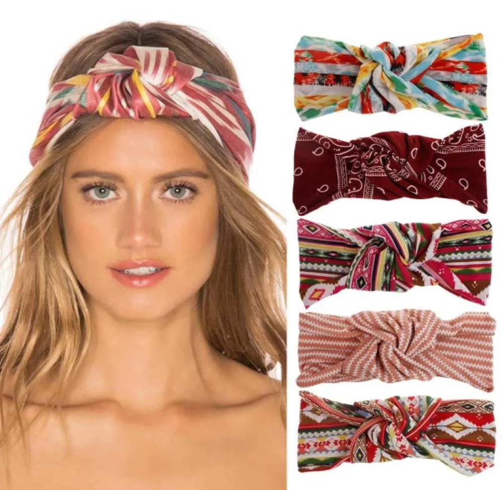 Girls Spring Autumn Bohemian Headband Floral Retro Vintage Jours Hair Accessories 2019 Ny design Fashion Hair Ribbons1154612
