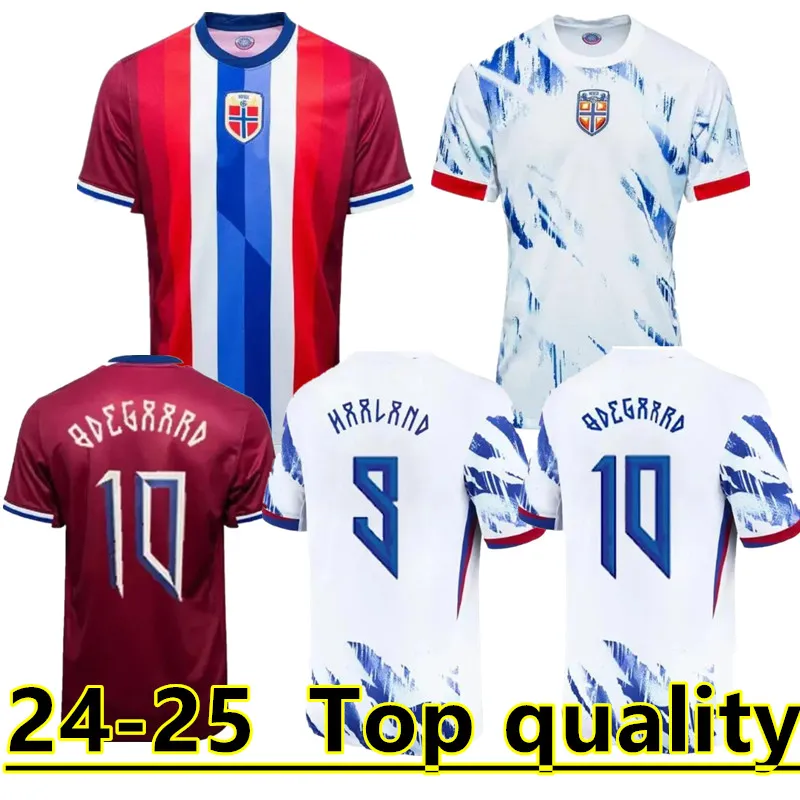 Norge 2024 Maglie da calcio Haaland Odegaard Larsen Berge Norvegia National Team 24 25 Norvege Sorloth Noreg 2025 Noruega Football Shirt Noruega 888888