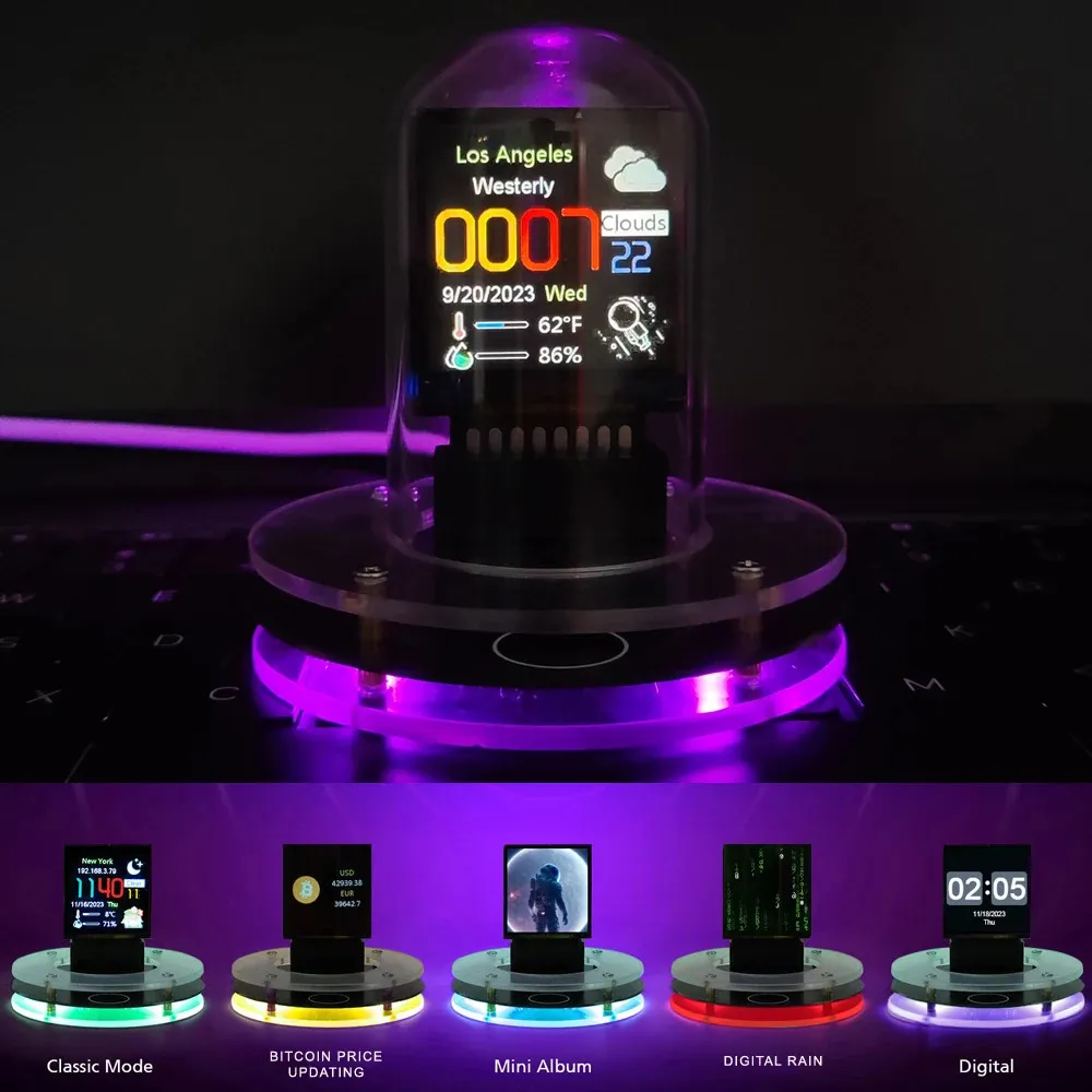 Bitcoin Price Tracker. Nixie Tube Alarm Clock With Color RGB Lights And  WIFI Weather Station. DIY Po Albums And GIF Animations 241113 De 6,98 € |  DHgate