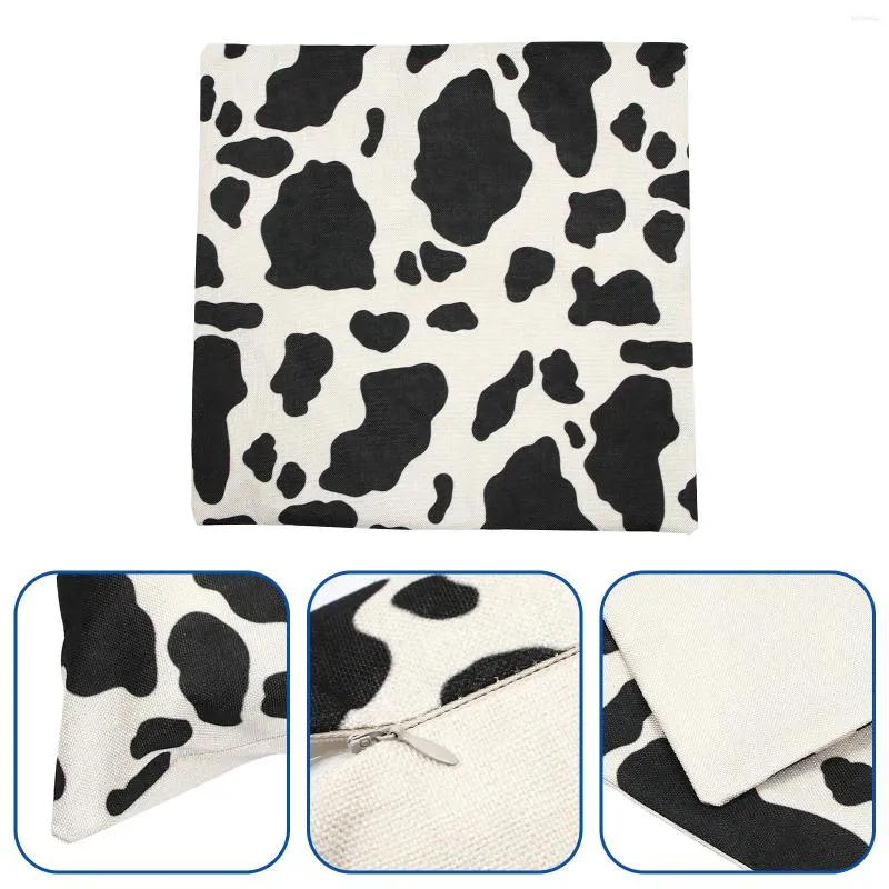 Oreiller 1pc Cobine de vache Case décorative courte courte couverture pour la chambre canapale