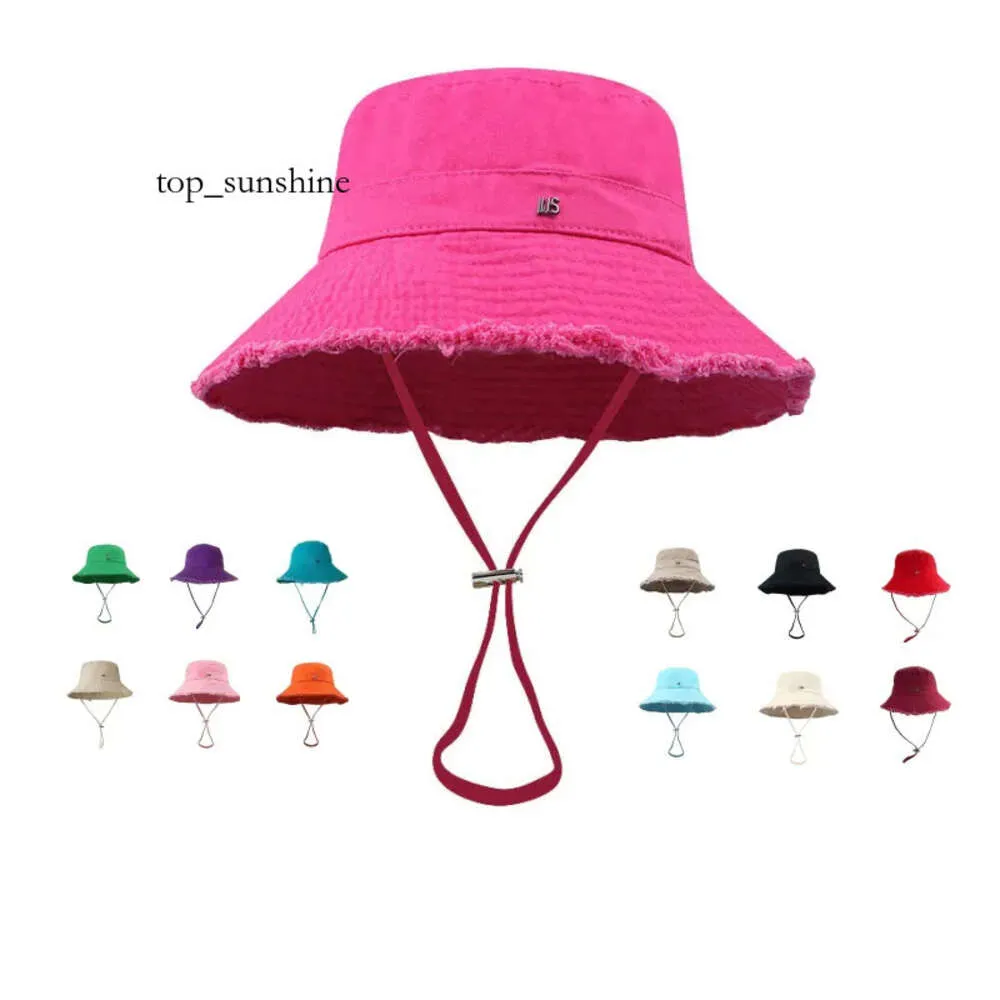 bucket hat Le Bob Bucket Hat Woman Hats for Men Summer Beach Fishman Gorra Multicolor Canvas Frayed Brim Designer Cap Fashionable Simple Casual Hg143