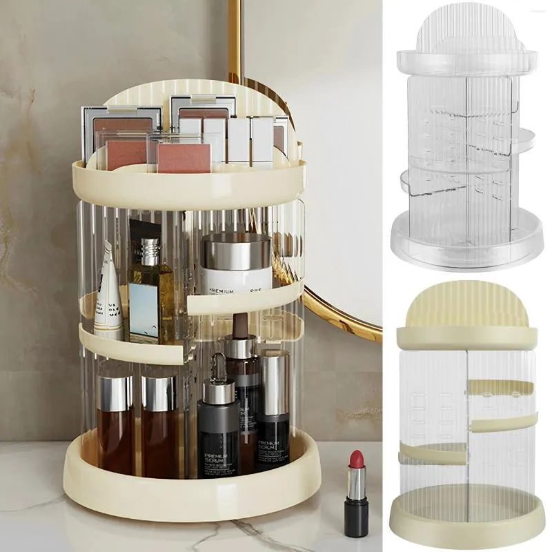Opbergdozen roteren make-up organizer 360 ° spinning stand multi-layer grote capaciteit cosmetische display verstelbaar