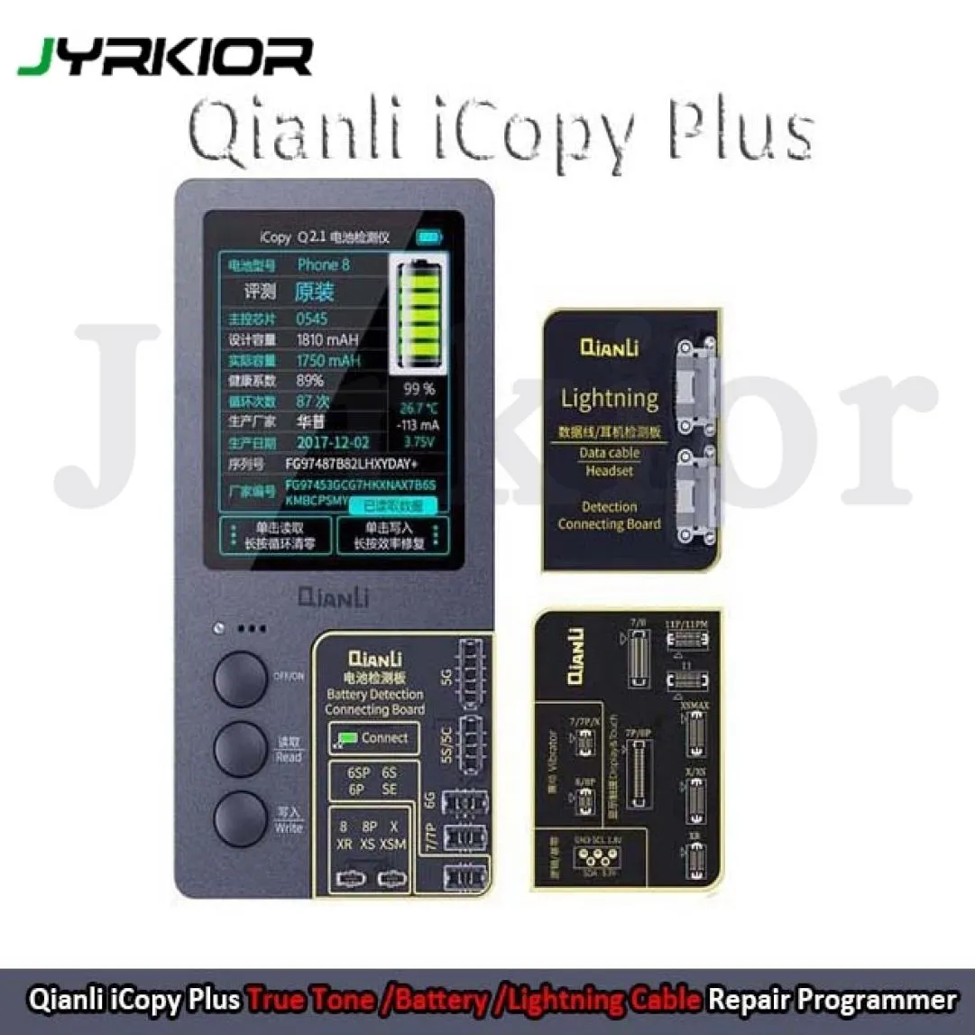 Qianli Icopy Plus Pantalla LCD Programador de reparación de color original para iPhone 11 Pro Max XR XS MAX 8P 8 7P 7 Test de reparación de datos de batería T7692207