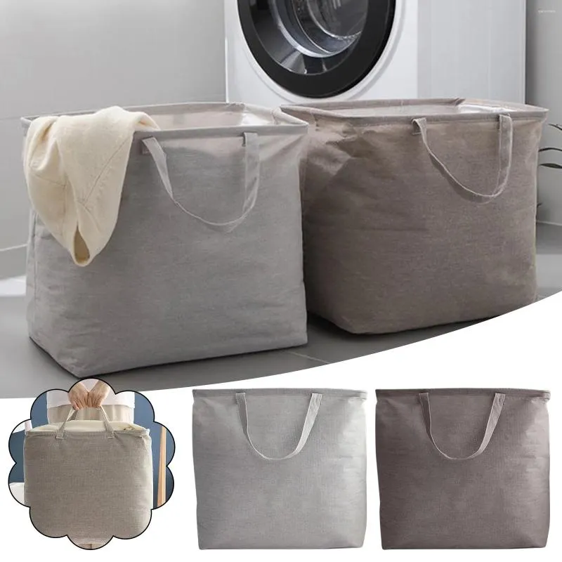 Sac à linge 50L Hamper Dirty Hamper Vêtements autoportants Panier pliable avec un joli sac