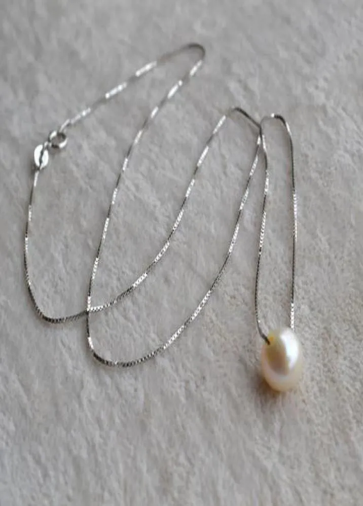 One Pearl Necklace9mm Ivory Round Freshwater Pearl 925 Sterling Silver Chain Necklace18inches9451124