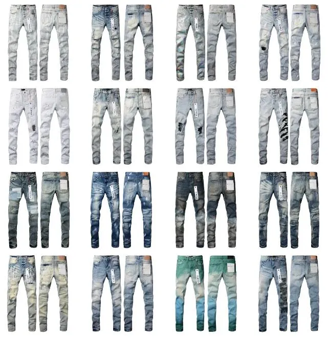 Designer jeans heren paarse jeans denim broek modebroeken hoogwaardige kwaliteit recht ontwerp retro streetwear casual joggers joggers pant gewassen luxe jeans