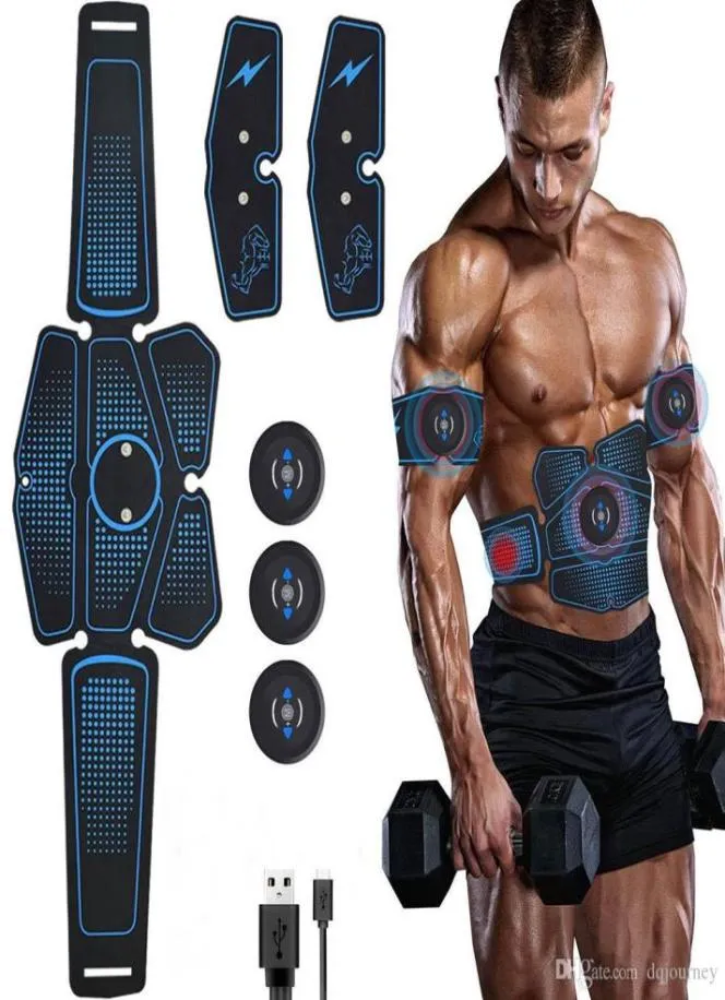 Abdominale spierstimulator Trainer EMS Abs Fitness Equipment Training Gear Spieren Elektrostimulator Toneroefening thuis Gym3030760