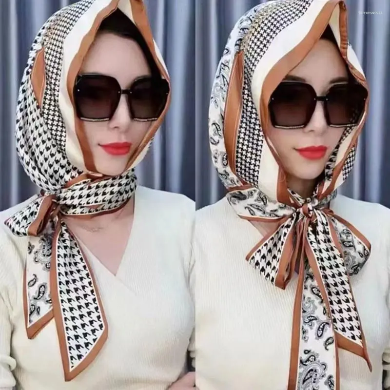 Schals doppelseitig Druck Sonnenschutzmütze Schalhut Stirnbandhüte Seidenbandkopf Turban Muslim Baotou