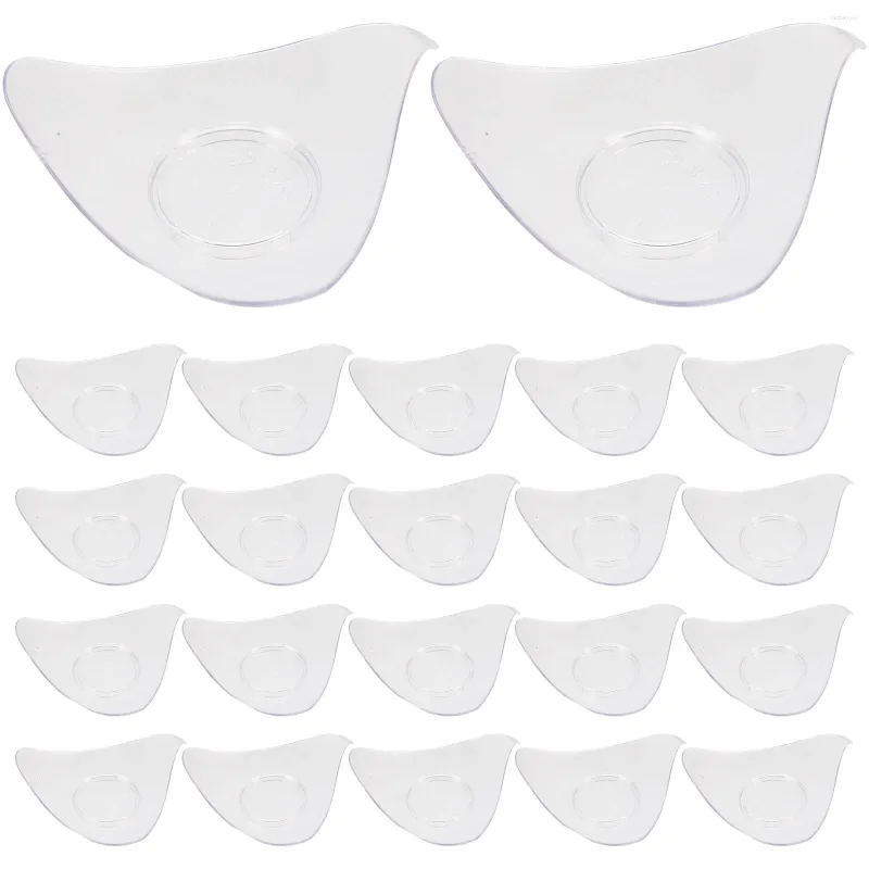 Dîner jetable 24 PCS Assiettes de dîner Plats de triangle Pudding Small Plastic Dessert Party Apentizer