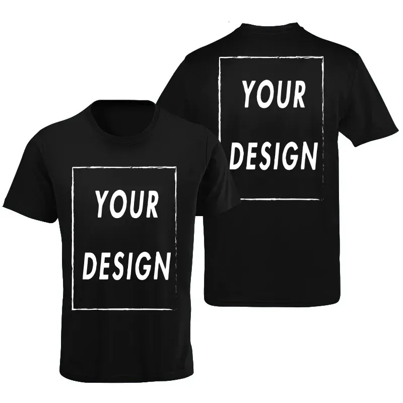 Tshirt مخصص للطباعة الخلفية الأمامية محترفة النص الخاص بك po ذكر الهدايا المميزة قميص تي شيرت الحجم 100 ٪ القطن 240407