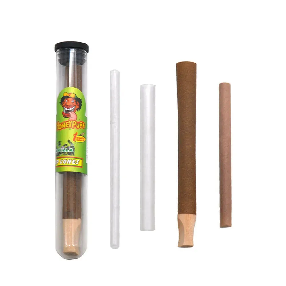 HONEYPUFF Fruit Flavor Pre-Rolled Rolling Cones With Wood Filter Tip 5 Doob Tube