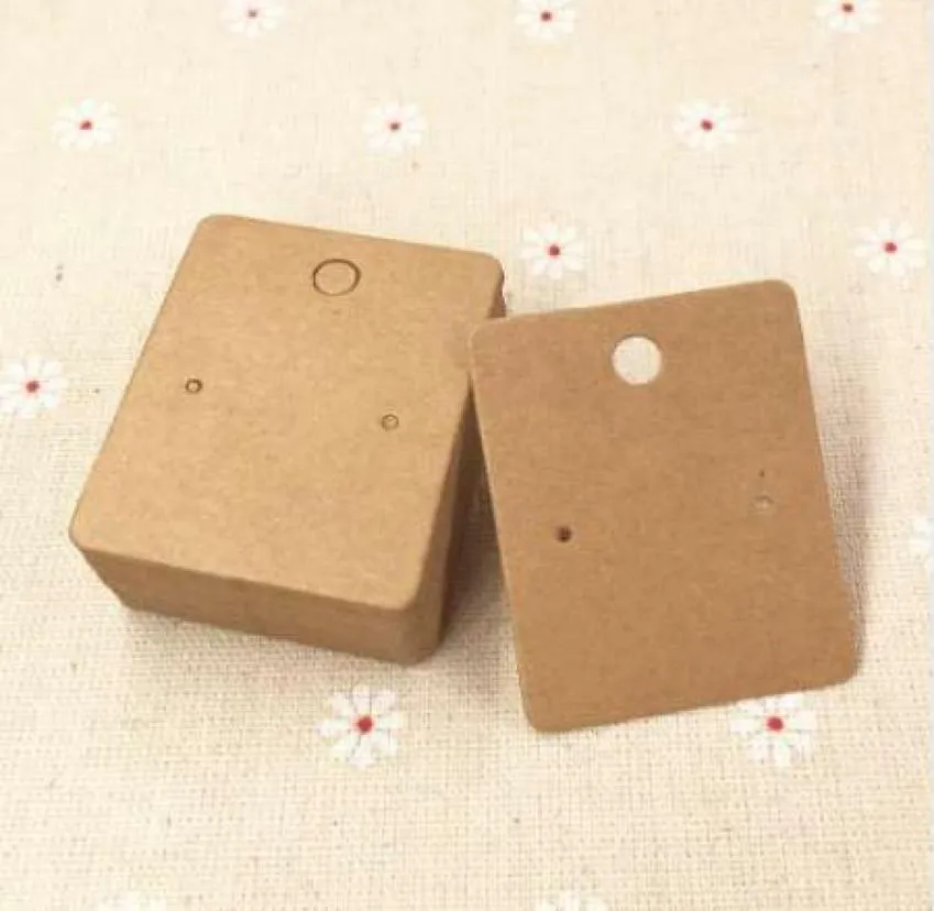 200pcslot 54cm Kraft Paper Earring Cards Blank Jewelry Packing Cards Brown Earring Display Cards Jewelry Tags3320668