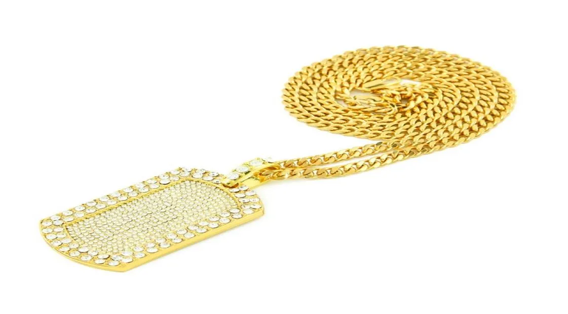 Cagnolo a ciondolo in oro in argento full diamante ghiacciato da uomo collana di gioielli hip hop svhn3632029