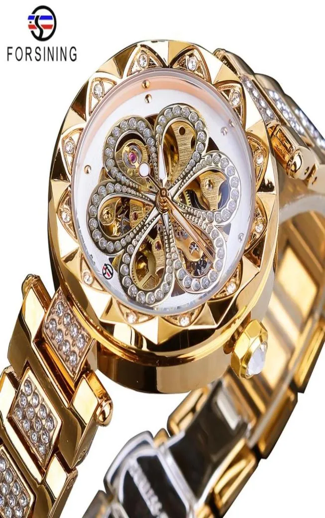 Forsining Mechanical Women Watch Top Marke Luxus Diamond Female Uhr