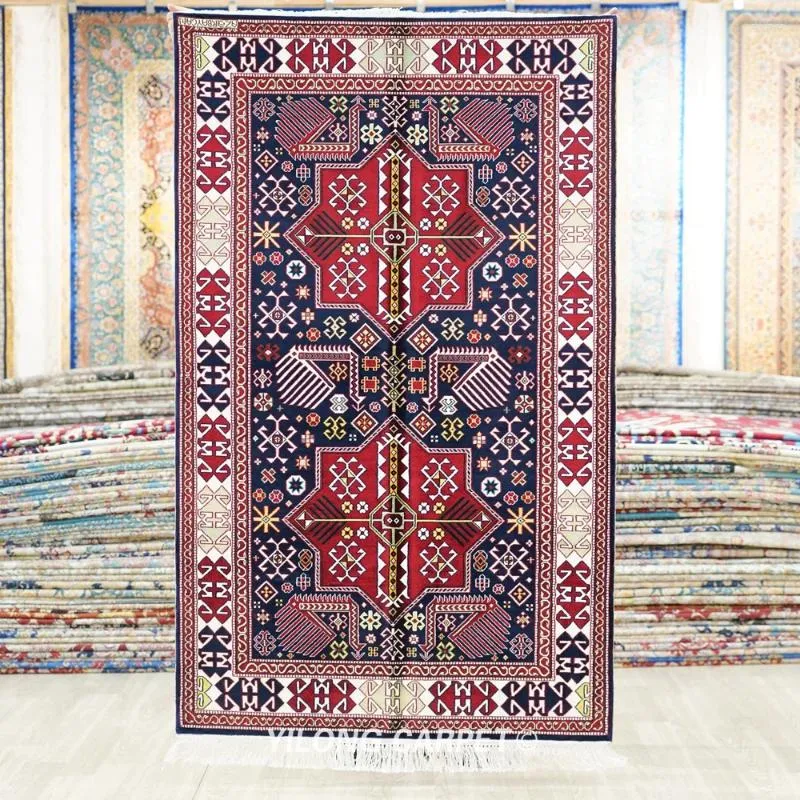 Mattor 91x152cm Handgjorda sidenstammatta vardagsrum Oriental Classic Area Rug (BL142)