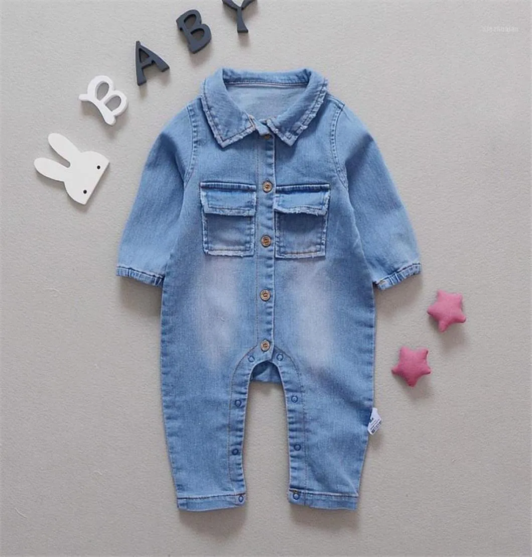 Baby Romper Soft Denim Fashion Rainbow and Giraffe Style Ubrania dla niemowląt Nowonarodzone kombinezony dzieci chłopcze dziewczyn